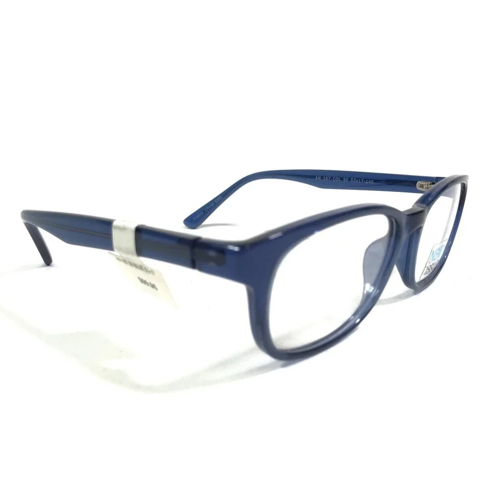 Next Issue AN 187 COL 50 Eyeglasses Frames Clear Blue Square Full Rim 53-17-140